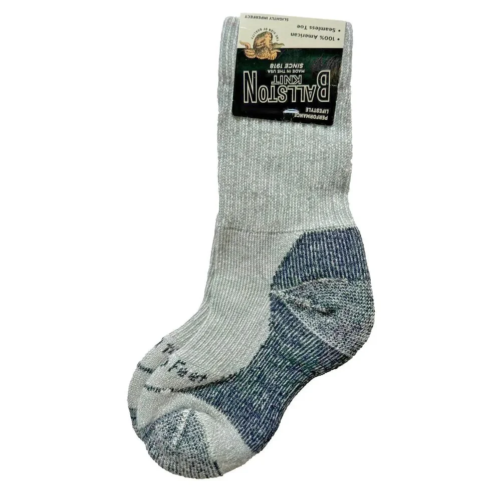 Farm to Feet Kids Ballston Lightweight Hiking Merino Wool Crew Socks Size S